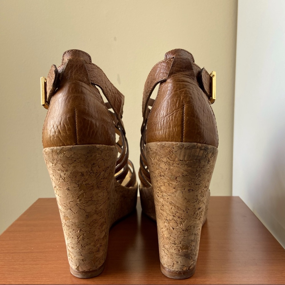 Tory Burch Annamarte Cowhide Strappy Wedge Sandal - Picture 6 of 10